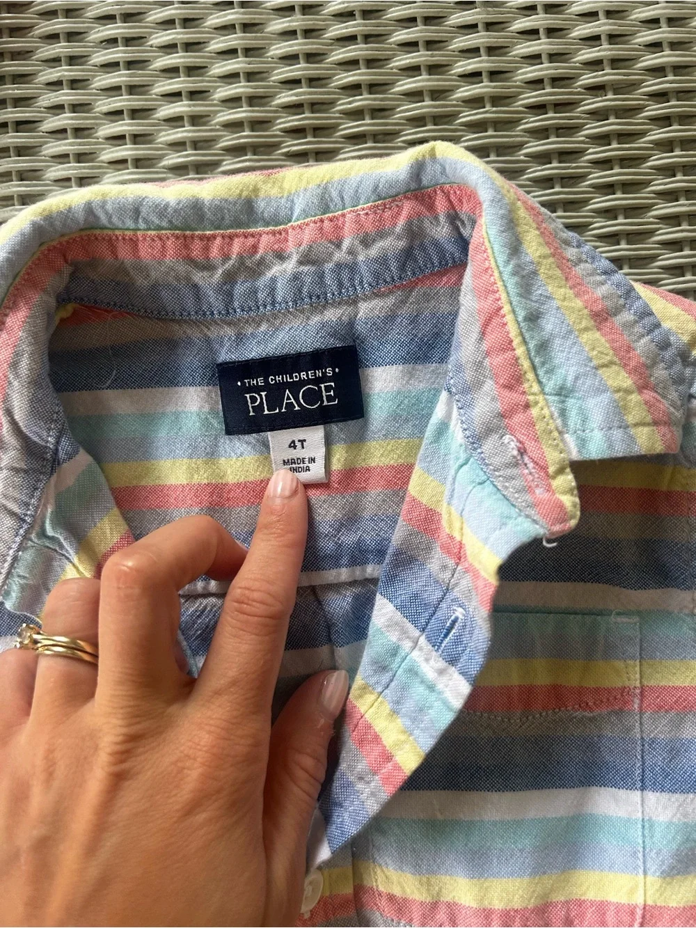 The Children's Place Multicolor Striped Short-Sleeve Button-Down Shirt